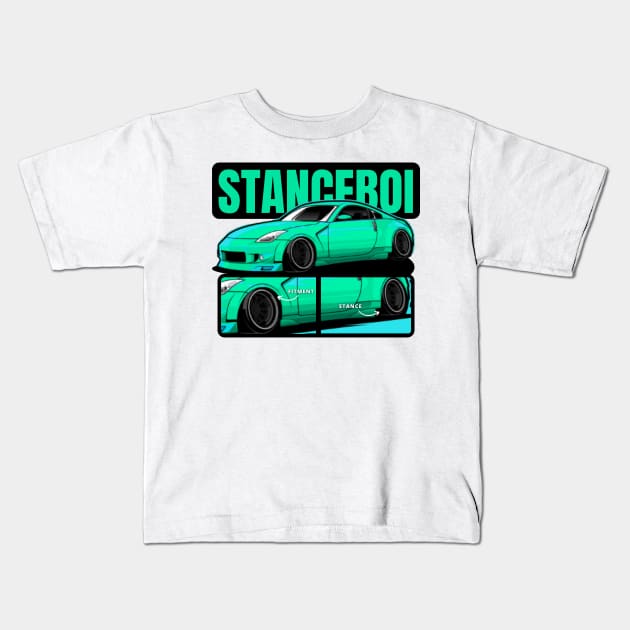 Stance Boi - 350Z Kids T-Shirt by MOTOSHIFT